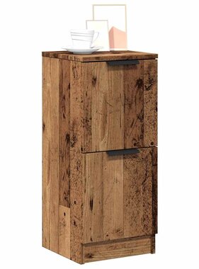 VidaXL Dressoir 30x30x70 cm bewerkt hout oud houtkleurig