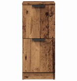 VidaXL Dressoir 30x30x70 cm bewerkt hout oud houtkleurig