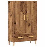 VidaXL Hoge kast 70x31x115 cm bewerkt hout oud houtkleurig