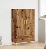 VidaXL Hoge kast 70x31x115 cm bewerkt hout oud houtkleurig