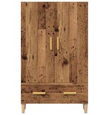 VidaXL Hoge kast 70x31x115 cm bewerkt hout oud houtkleurig