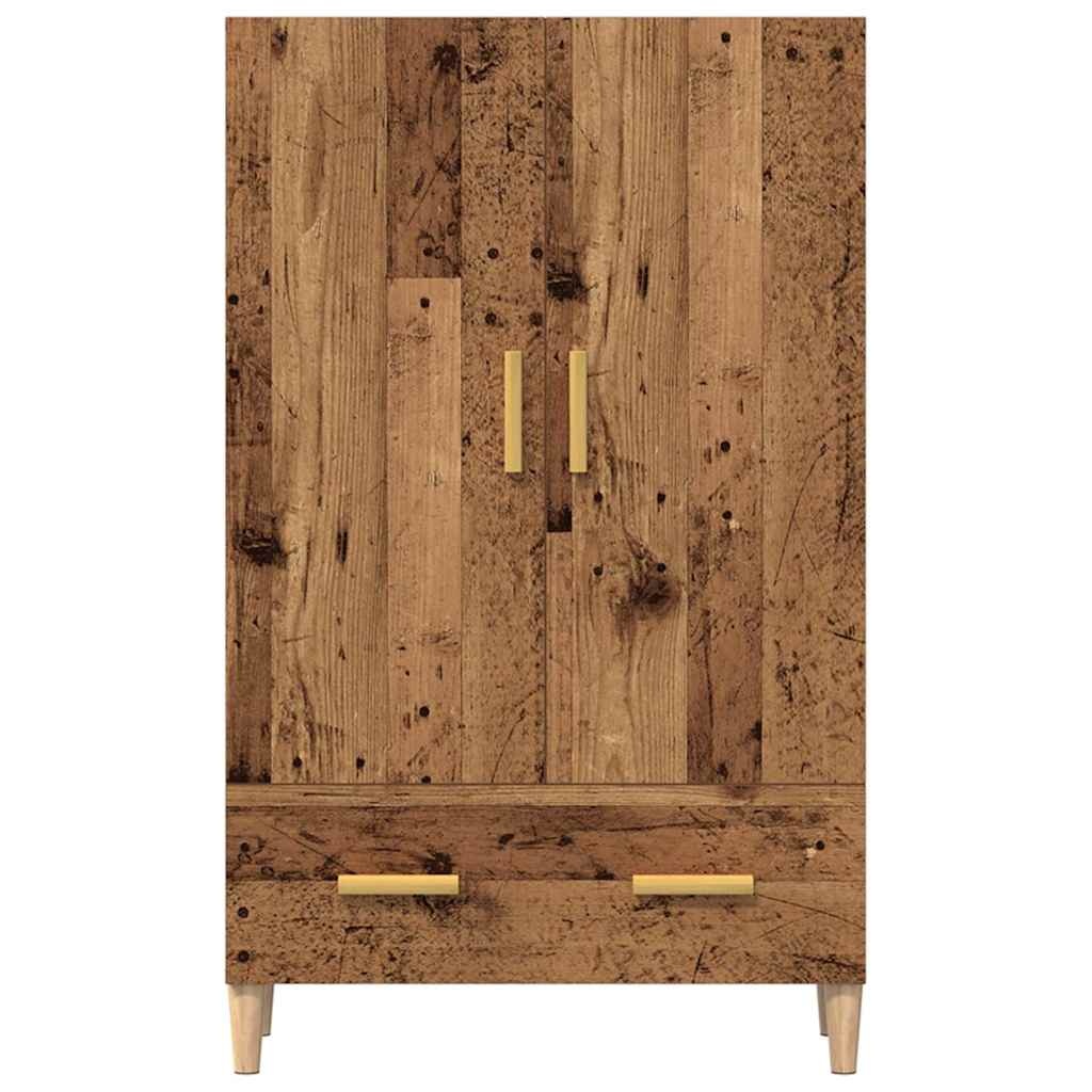 VidaXL Hoge kast 70x31x115 cm bewerkt hout oud houtkleurig