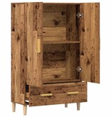 VidaXL Hoge kast 70x31x115 cm bewerkt hout oud houtkleurig