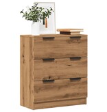 VidaXL Dressoir 60x30x70 cm bewerkt hout artisan eikenkleurig