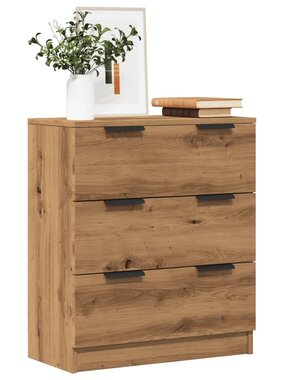 VidaXL Dressoir 60x30x70 cm bewerkt hout artisan eikenkleurig