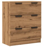 VidaXL Dressoir 60x30x70 cm bewerkt hout artisan eikenkleurig
