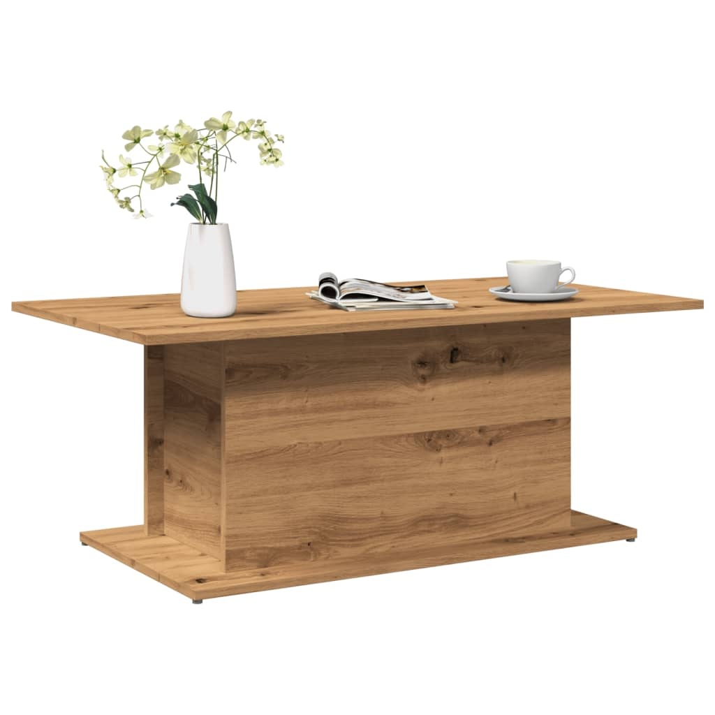 VidaXL Salontafel 102x55,5x40 cm bewerkt hout artisanaal eikenkleur