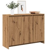 VidaXL Dressoir 102x33x75 cm bewerkt hout artisanaal eikenkleurig