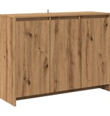VidaXL Dressoir 102x33x75 cm bewerkt hout artisanaal eikenkleurig