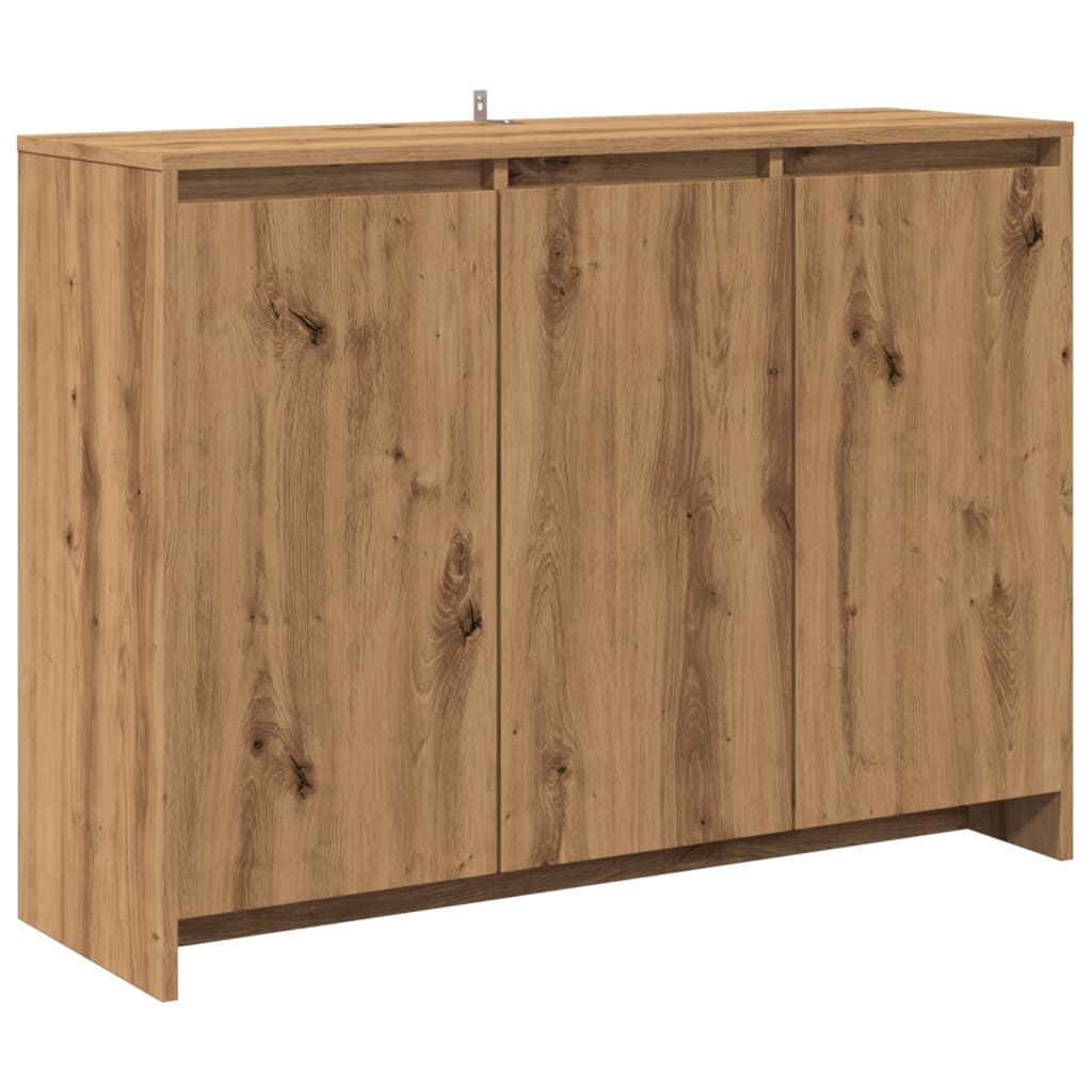 VidaXL Dressoir 102x33x75 cm bewerkt hout artisanaal eikenkleurig