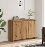 VidaXL Dressoir 102x33x75 cm bewerkt hout artisanaal eikenkleurig