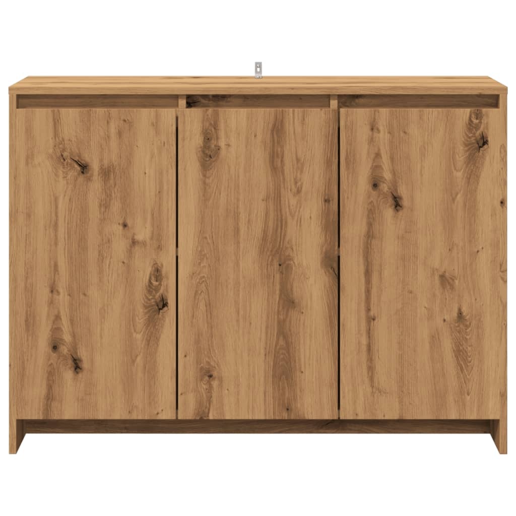 VidaXL Dressoir 102x33x75 cm bewerkt hout artisanaal eikenkleurig