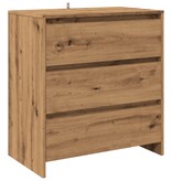 VidaXL Dressoir 70x41x75 cm bewerkt hout artisanaal eikenkleur