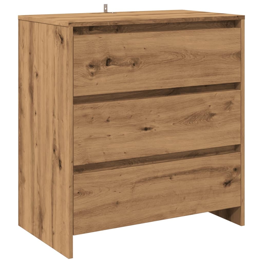 VidaXL Dressoir 70x41x75 cm bewerkt hout artisanaal eikenkleur