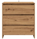 VidaXL Dressoir 70x41x75 cm bewerkt hout artisanaal eikenkleur