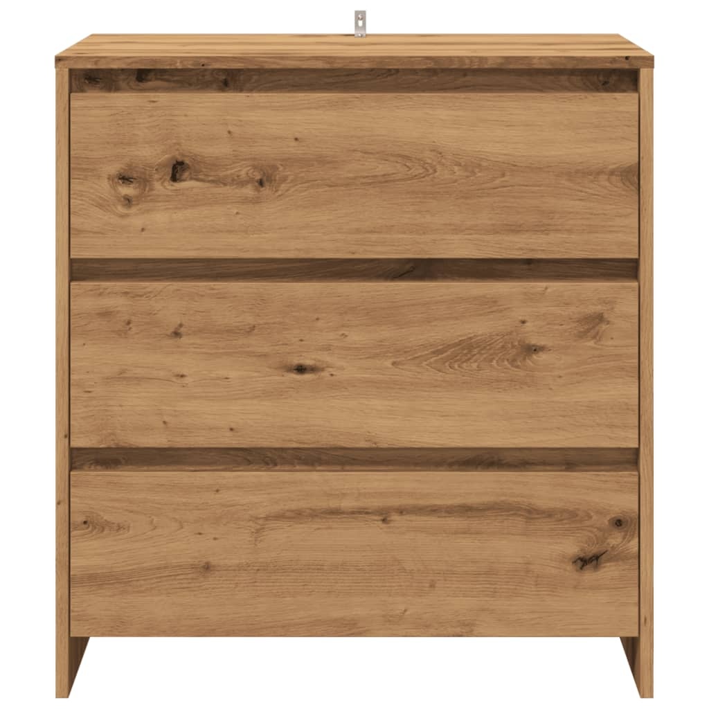 VidaXL Dressoir 70x41x75 cm bewerkt hout artisanaal eikenkleur