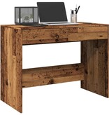 VidaXL Bureau 101x50x76,5 cm bewerkt hout oud houtkleurig