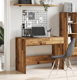 VidaXL Bureau 101x50x76,5 cm bewerkt hout oud houtkleurig