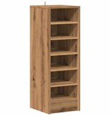 VidaXL Schoenenkast 32x35x92 cm bewerkt hout artisanaal eikenkleur
