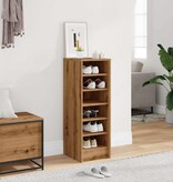 VidaXL Schoenenkast 32x35x92 cm bewerkt hout artisanaal eikenkleur