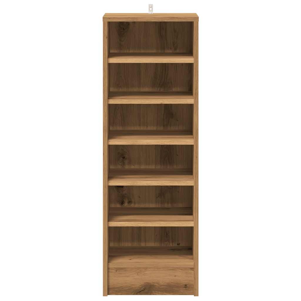 VidaXL Schoenenkast 32x35x92 cm bewerkt hout artisanaal eikenkleur