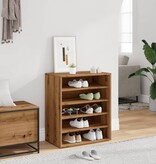 VidaXL Schoenenkast 60x35x70 cm bewerkt hout artisanaal eikenkleur