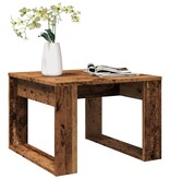 VidaXL Bijzettafel 50x50x35 cm bewerkt hout oud houtkleurig
