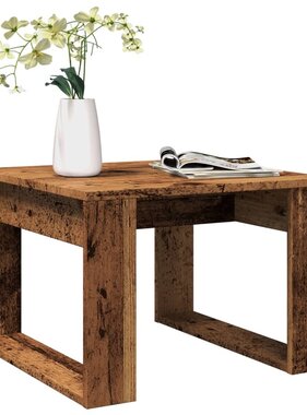 VidaXL Bijzettafel 50x50x35 cm bewerkt hout oud houtkleurig