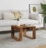 VidaXL Bijzettafel 50x50x35 cm bewerkt hout oud houtkleurig