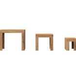 VidaXL 3-delige Tafeltjesset bewerkt hout artisanaal eikenkleurig