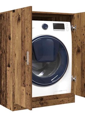 VidaXL Wasmachinekast 70,5x71,5x91,5 cm oud houtkleurig
