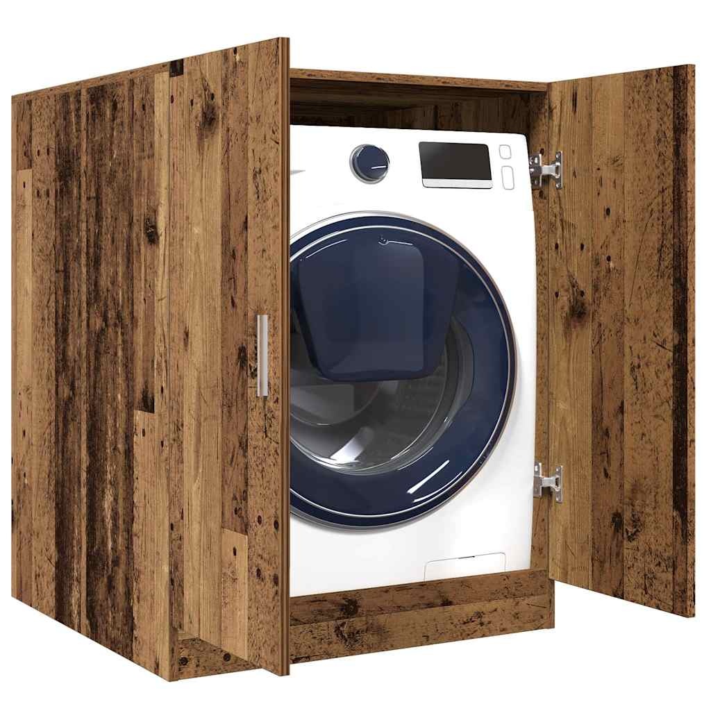 VidaXL Wasmachinekast 70,5x71,5x91,5 cm oud houtkleurig