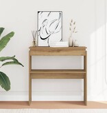 VidaXL Wandtafel 80x30x80 cm bewerkt hout artisanaal eikenkleurig