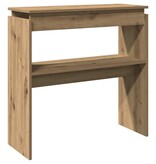 VidaXL Wandtafel 80x30x80 cm bewerkt hout artisanaal eikenkleurig