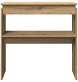 VidaXL Wandtafel 80x30x80 cm bewerkt hout artisanaal eikenkleurig