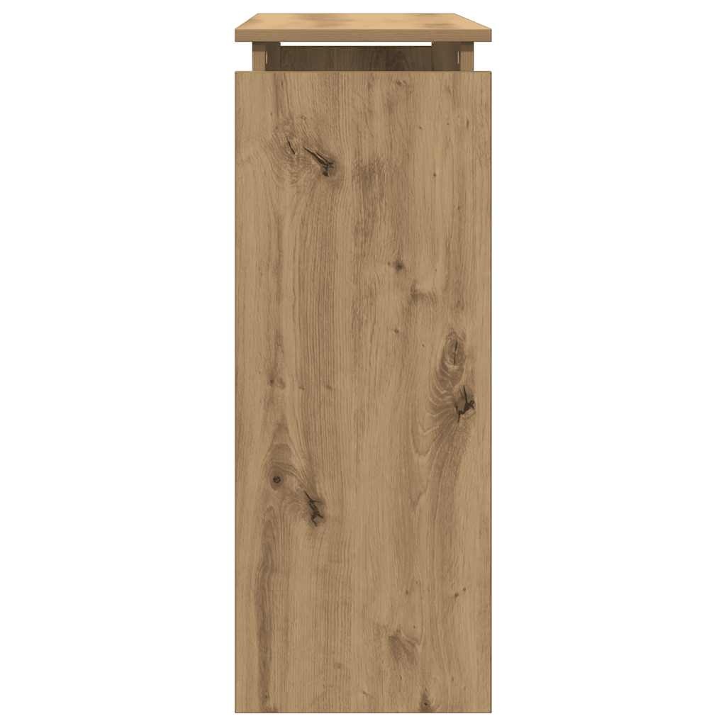 VidaXL Wandtafel 80x30x80 cm bewerkt hout artisanaal eikenkleurig
