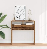 VidaXL Wandtafel 78x30x80 cm bewerkt hout oud houtkleurig