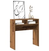 VidaXL Wandtafel 78x30x80 cm bewerkt hout oud houtkleurig