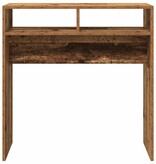 VidaXL Wandtafel 78x30x80 cm bewerkt hout oud houtkleurig