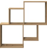 VidaXL Wandschap 80x15x78,5 cm bewerkt hout artisanaal eikenkleurig