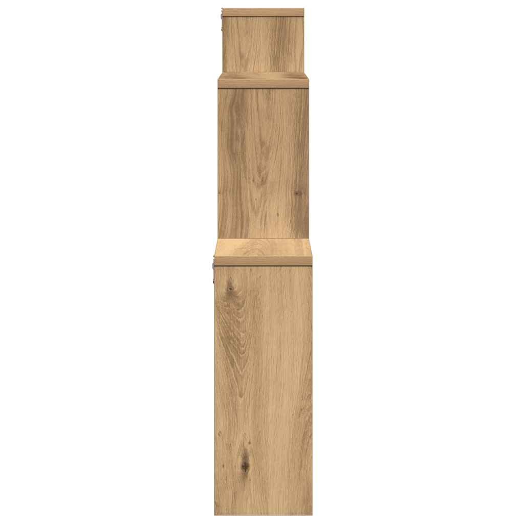 VidaXL Wandschap 80x15x78,5 cm bewerkt hout artisanaal eikenkleurig