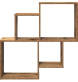 VidaXL Wandschap 80x15x78,5 cm bewerkt hout oud houtkleurig