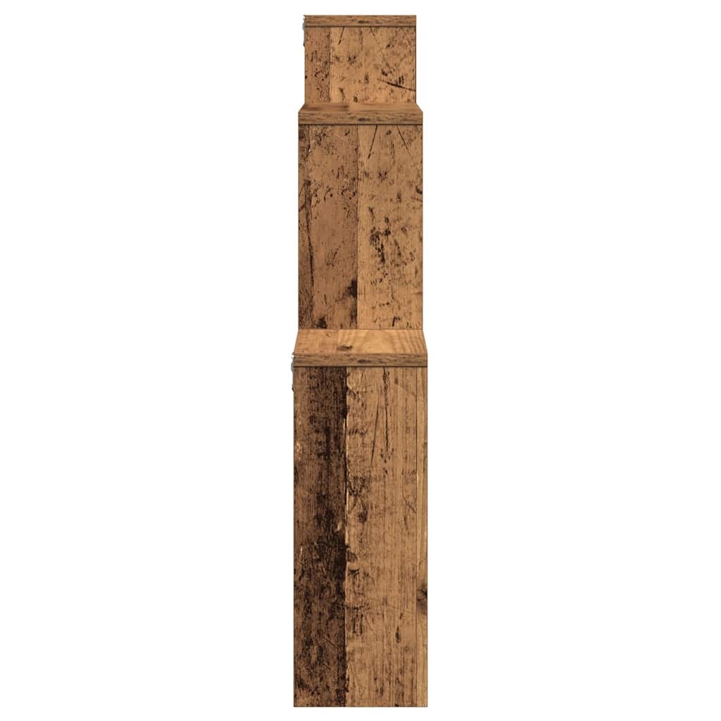 VidaXL Wandschap 80x15x78,5 cm bewerkt hout oud houtkleurig