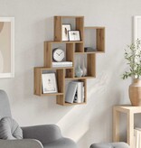 VidaXL Wandschap kubus 78x15x93 cm bewerkt hout artisanaal eikenkleur