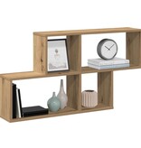 VidaXL Wandschap 100x18x53 cm bewerkt hout artisanaal eikenkleurig