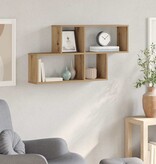 VidaXL Wandschap 100x18x53 cm bewerkt hout artisanaal eikenkleurig