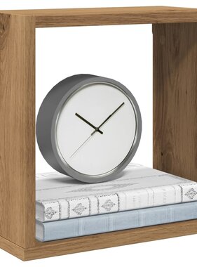 VidaXL Wandschappen kubus 4st 30x15x30cm bewerkt hout artisanaal eiken