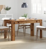 VidaXL Eettafel 140x74,5x76 cm bewerkt hout oud houtkleurig