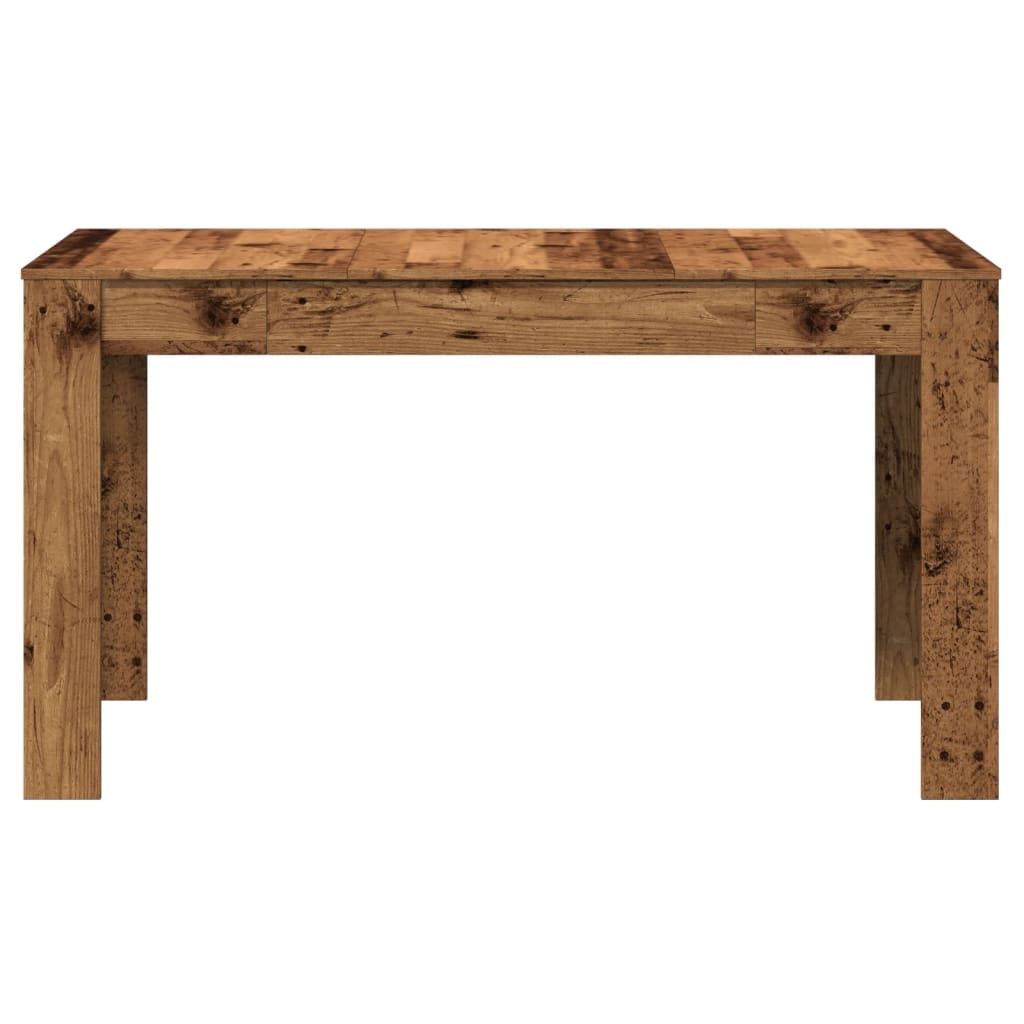VidaXL Eettafel 140x74,5x76 cm bewerkt hout oud houtkleurig