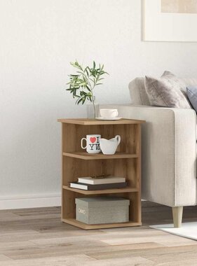 VidaXL Dressoir 35x35x55 cm bewerkt hout artisanaal eikenkleur